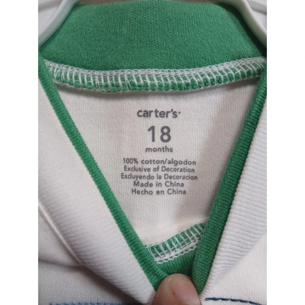 NWT Carter's‎ Bug Club 2 Pc Outfit Set 18 Months Embroidered Bodysuit Stripes - Picture 8 of 9